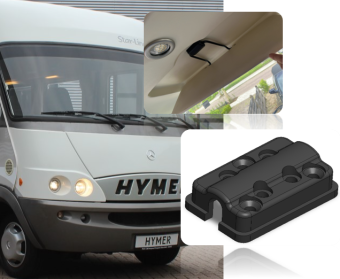 Hymer Zonneklep houder blokje zwart