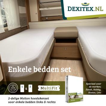 Enkele bedden Molton hoeslakenset 2 delig