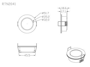 Dometic Inbouwspot LED RTN2041