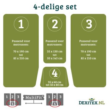 Enkele bedden Hoeslaken set 4 Delig Wit